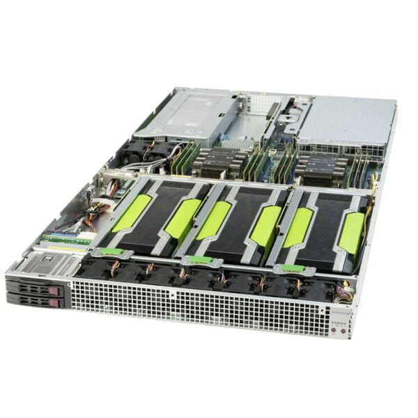 HPC-r2280-U1-G4 rackmount gpu compute server inside front right