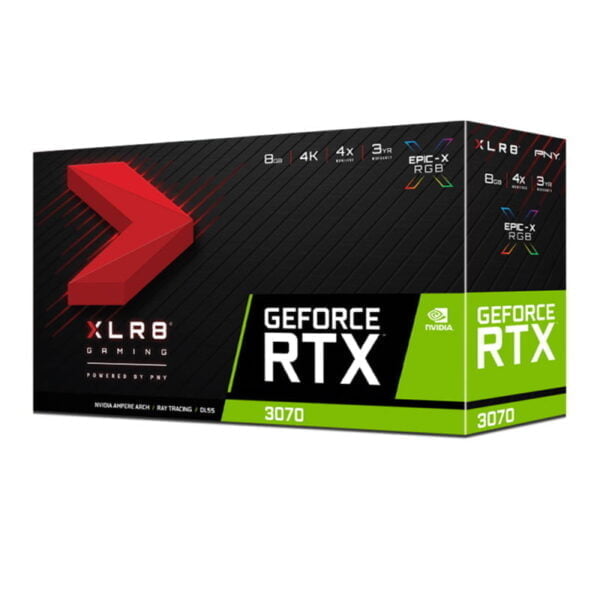 GeForce RTX 3070 EPIC-X RGB Triple Fan XLR8 Gaming Edition Box