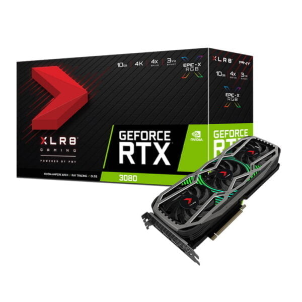 GeForce RTX 3080 EPIC-X RGB Triple Fan XLR8 Gaming Edition Box Card