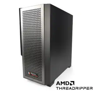WS ART-TRX500 AMD Ryzen Threadripper 7000 Series Workstation Front Right 2 AMD Threadripper Logo v5