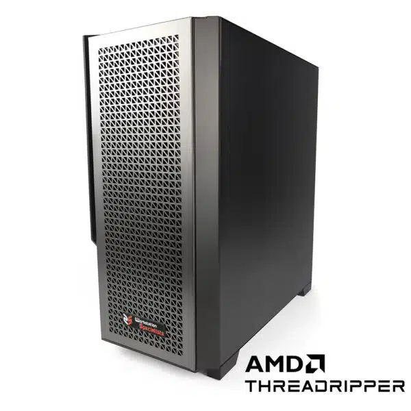 WS ART-TRX500 AMD Ryzen Threadripper 7000 Series Workstation Front Right 2 AMD Threadripper Logo v5