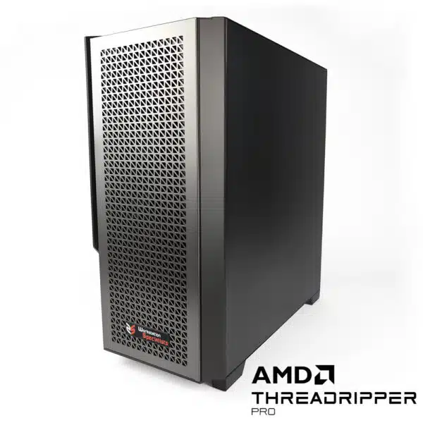 WS ARTP AMD Ryzen Threadripper Pro Workstation Front Right 2 AMD Threadripper Pro Logo v3