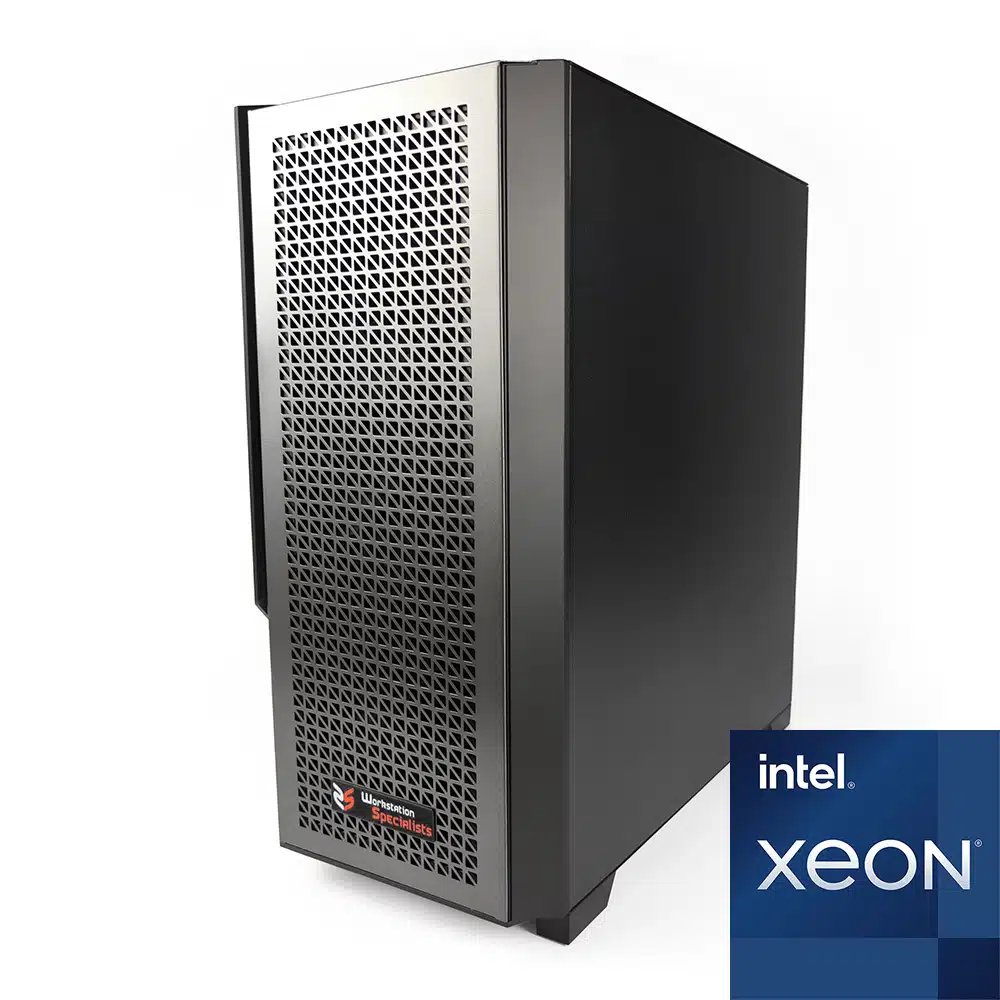 WS IXS Intel Xeon Scalable Workstation Front Right 4 Logo