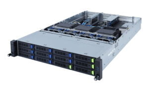 RS AE-SOC0 G-U2N1-P2G3-E12I0 2U Server Front Right Open