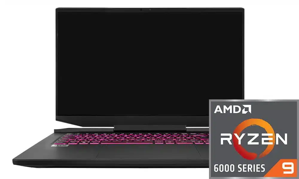 WS-M AR-T GM7RG7M Mobile Workstation AMD Ryzen R9-6900HX NVIDIA RTX 3070 Ti AMD Ryzen 6000 Series Logo Front