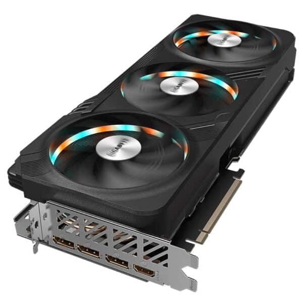 GIGABYTE GeForce RTX 4070 Ti GAMING OC 12G Front Angled Ports