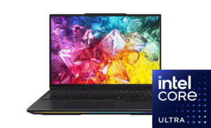 16 WS-M IC-A U9-275HX RTX 5090 AI Stone X6AR559Y Front Open Intel Logo