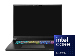 18 WS-M IC-C U9-275HX RTX 5070 Ti Clevo X580WNR-G Front Open Intel Logo